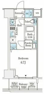 ジオエント新町【11階】の間取り