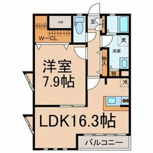 SOL LEVANTE【3B号室】の間取り
