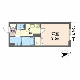 シャーメゾン オーク八戸ノ里【2階】の間取り