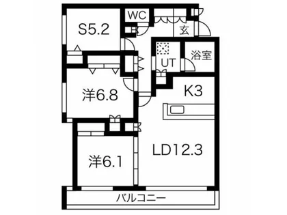 S-RESIDENCE桑園【210号室】の間取り