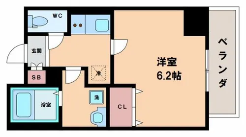 エグゼ天王寺Ⅱ【5階】の間取り
