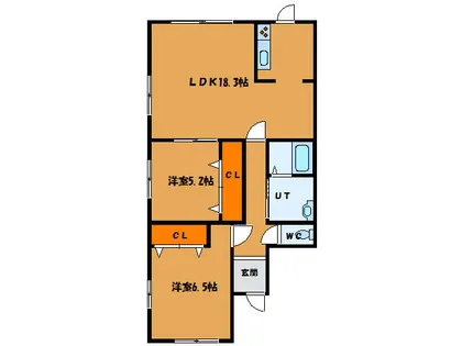 ポートハウスⅡ【101号室】の間取り