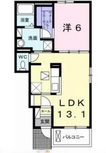 ペルツリー【105号室】の間取り