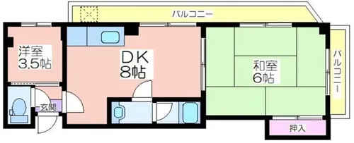 メゾンシャピー岸里【4階】の間取り
