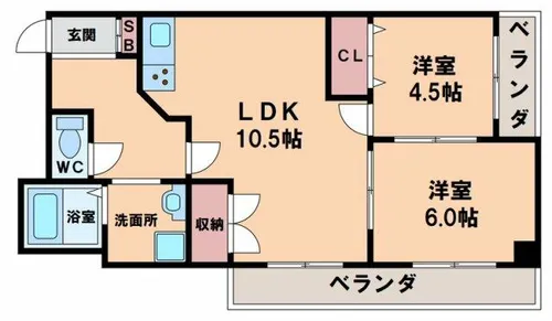 ハイクオリティアドニス【4階】の間取り
