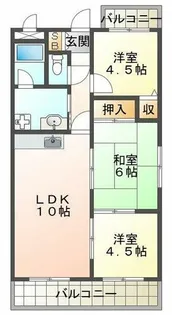 西明石マンション【4階】の間取り