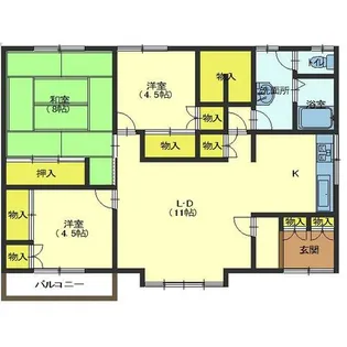 モトツヤハイツ【2号室】の間取り