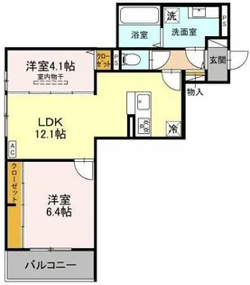 メゾンドソルテ【2階】の間取り