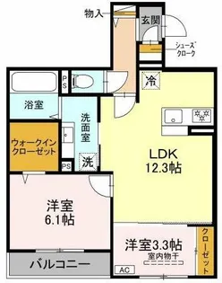 メゾンドソルテ【2階】の間取り
