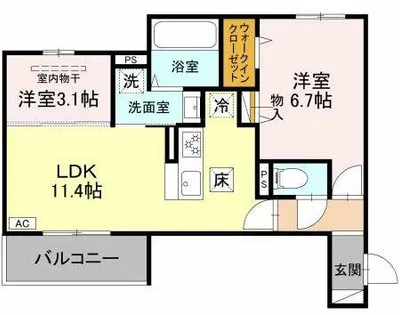 メゾンドソルテ【1階】の間取り