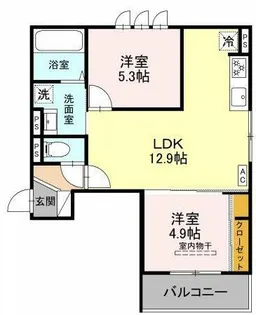 メゾンドソルテ【2階】の間取り