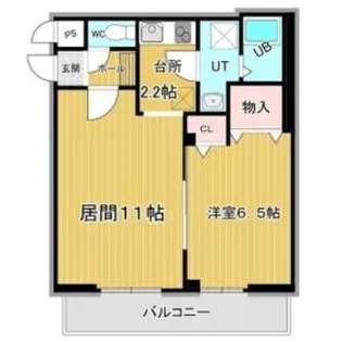 リベア的場【101号室】の間取り