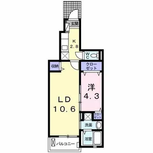 グラン・リーオD【1階】の間取り
