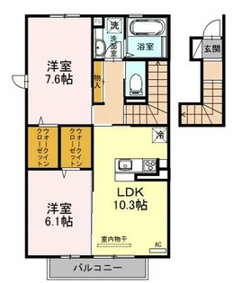 シャルムコート【2階】の間取り