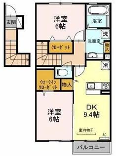 サンフルール【2階】の間取り