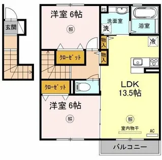 サニーコート加佐【2階】の間取り