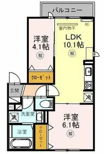 リュヌ・ブランシュ【3階】の間取り