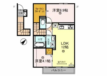 リコルド住吉【2階】の間取り