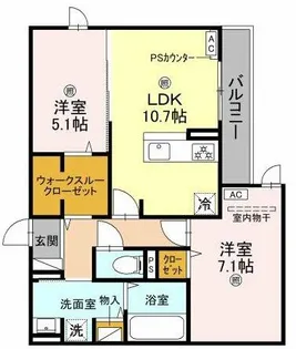 La Maison 林崎【2階】の間取り