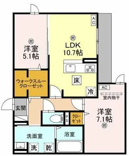 La Maison 林崎【1階】の間取り