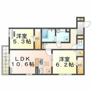 モン・ボヌール明石【2階】の間取り