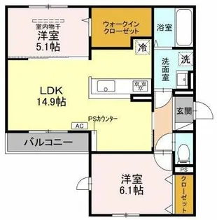 D-room 沢野南【3階】の間取り
