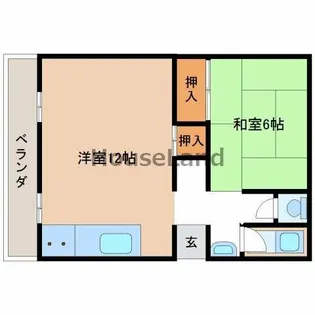 太田団地【A208号室】の間取り