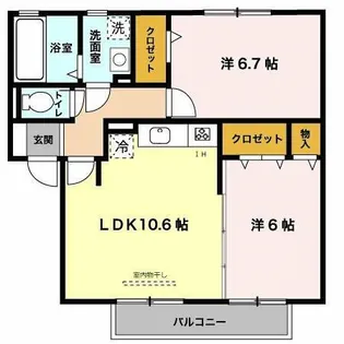 サワーフローラA棟【2階】の間取り