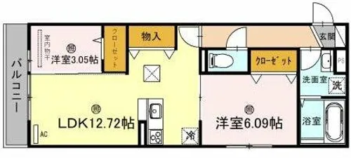 クレール林崎【3階】の間取り