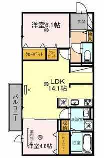 アグレアーブル【2階】の間取り