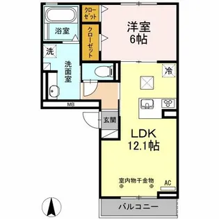 愛知県名古屋市西区江向町6丁目【アパート】の間取り