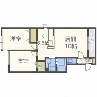 ルミエール平岸6-9【2階】の間取り
