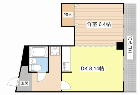 カーサ清水花【408号室】の間取り