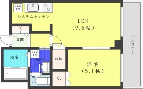 ラフィネタワー札幌南3条【11階】の間取り