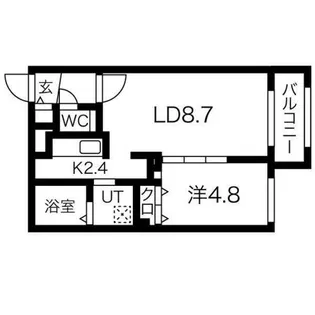 ブランシャール琴似STATION【1階】の間取り