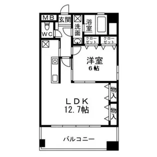 キャピトル安堂寺【6階】の間取り