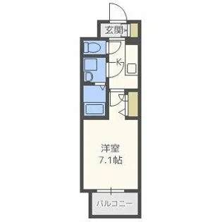 レジュールアッシュ梅田リュクス【3階】の間取り
