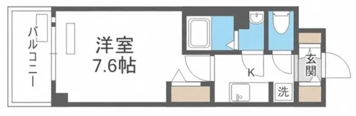 プレサンス難波フィールド【5階】の間取り