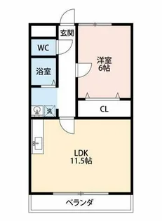 ファミール如意申【102号室】の間取り