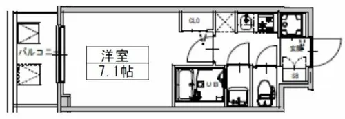 S-RESIDENCE天満Gracis【7階】の間取り