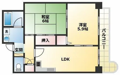 ボナールデト【4階】の間取り
