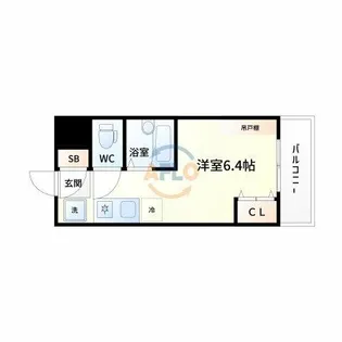キャッスル北沢新大阪【7階】の間取り