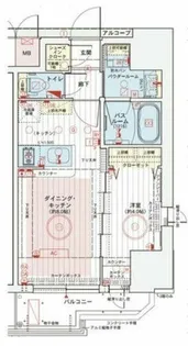 エステムコート大阪福島ルアーナ【9階】の間取り