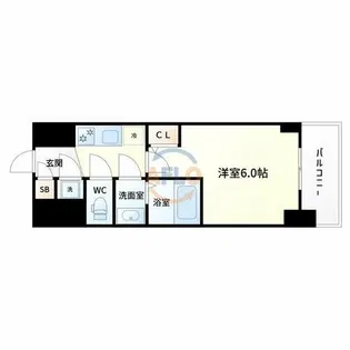 エスリードレジデンス大阪ウエストコート【9階】の間取り