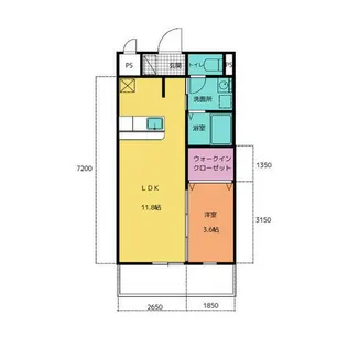 MハウスⅡ【102号室】の間取り