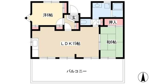 メゾンドボヌー上名古屋【5階】の間取り