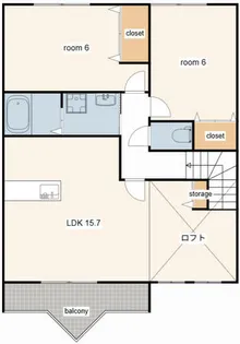 Maison claire【1-202号室】の間取り