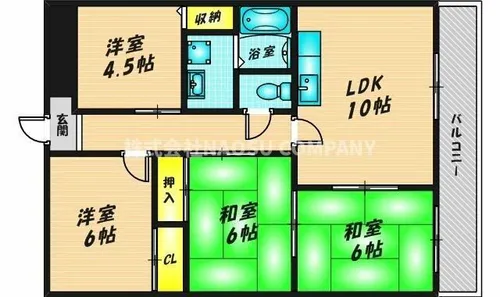 城賀パレス【205号室】の間取り
