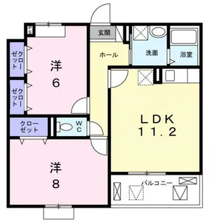 フルール小柳【1階】の間取り