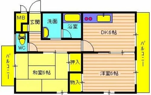 昴大明石【401号室】の間取り